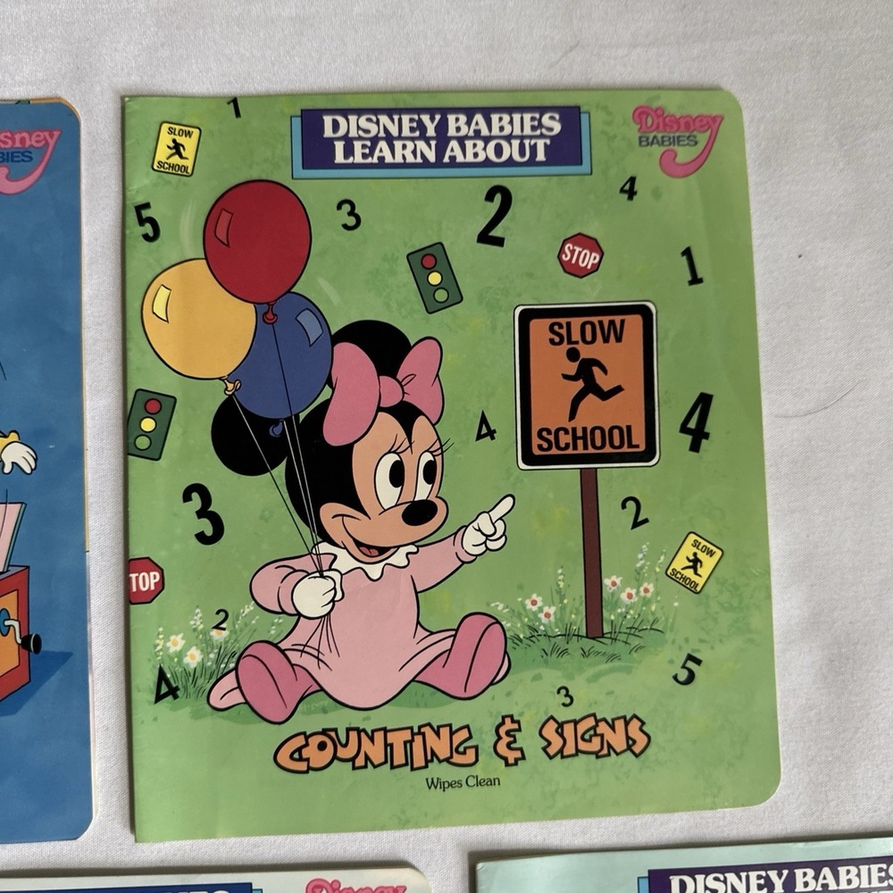 Vintage Disney Babies Learn About Soft Cover Wipe Clean Book Lot of 15 1987-1990 - Picture 4 of 16